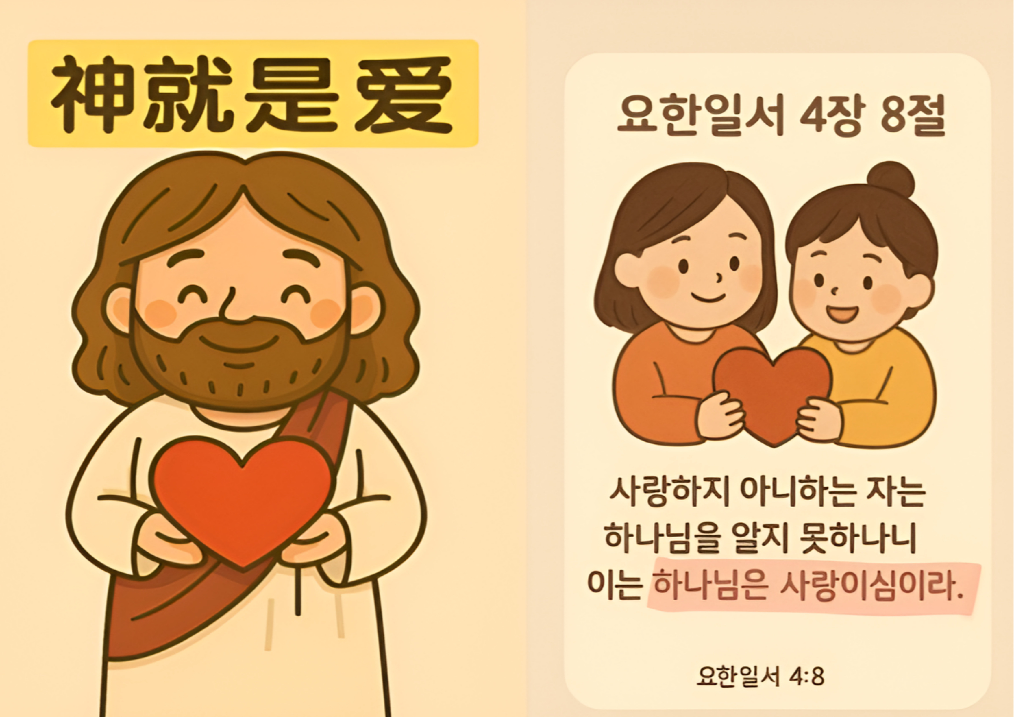 1과 하나님은 사랑이에요 표지 그림